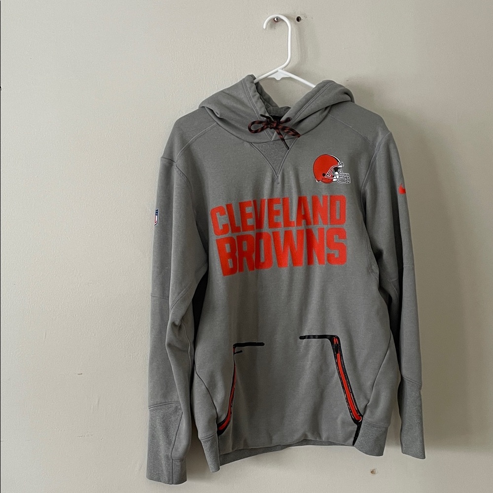 Cleveland Browns Nike Gray Performance Jacket with Orange Accents